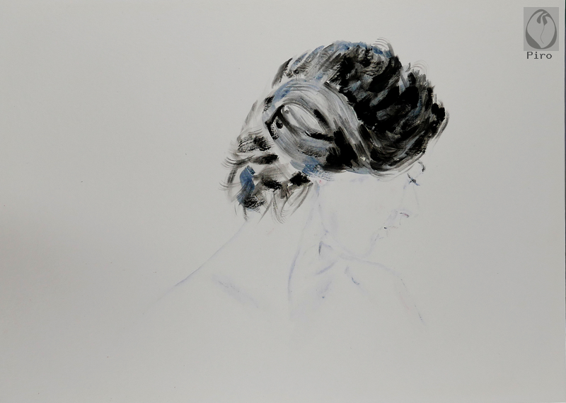 oil on paper - olio su carta di Piro